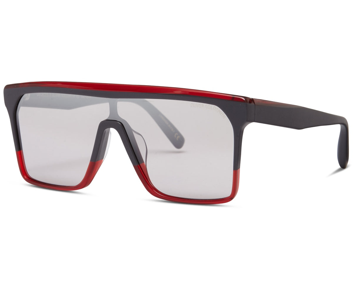 The 1990'S-001 Sunglasses with Slate + Coulis acetate frame