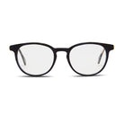 A pair of Avery glasses with clear lenses on a white background.