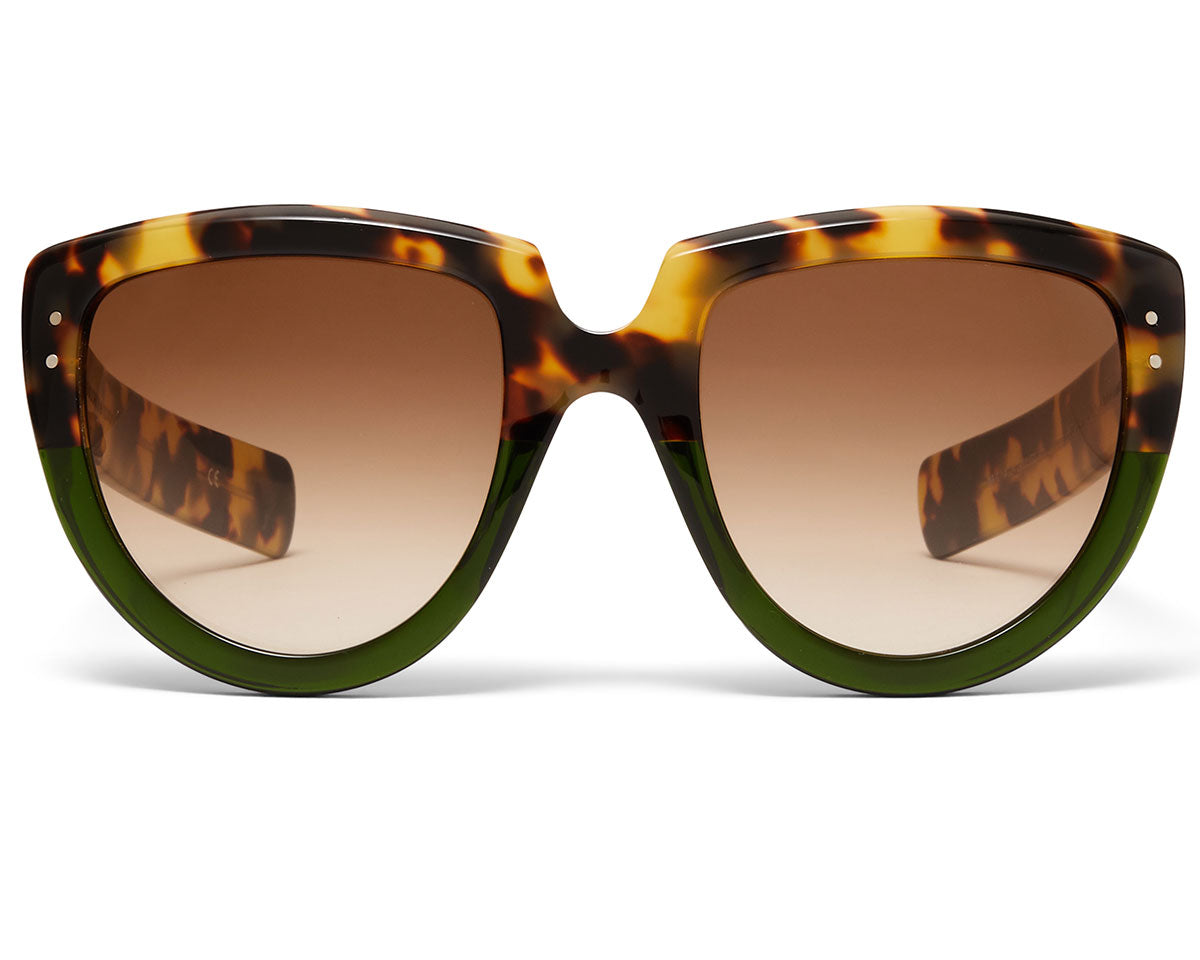 Y-Not Sunglasses with Leopard on Seafoam acetate frame