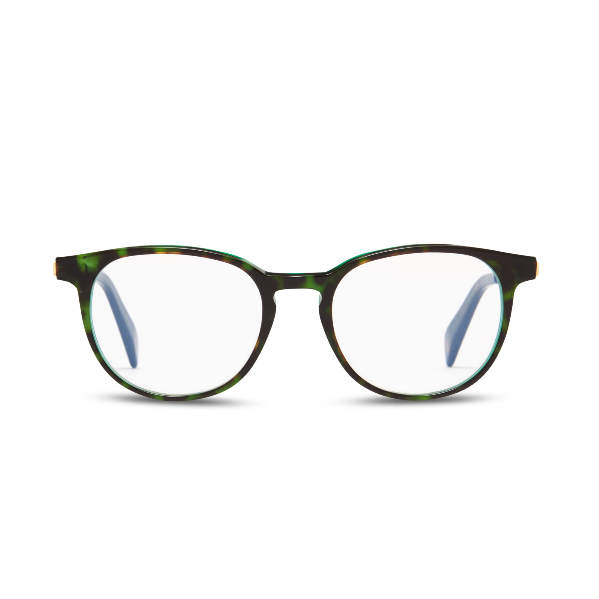 A pair of Aston glasses with tortoise frames on a white background.