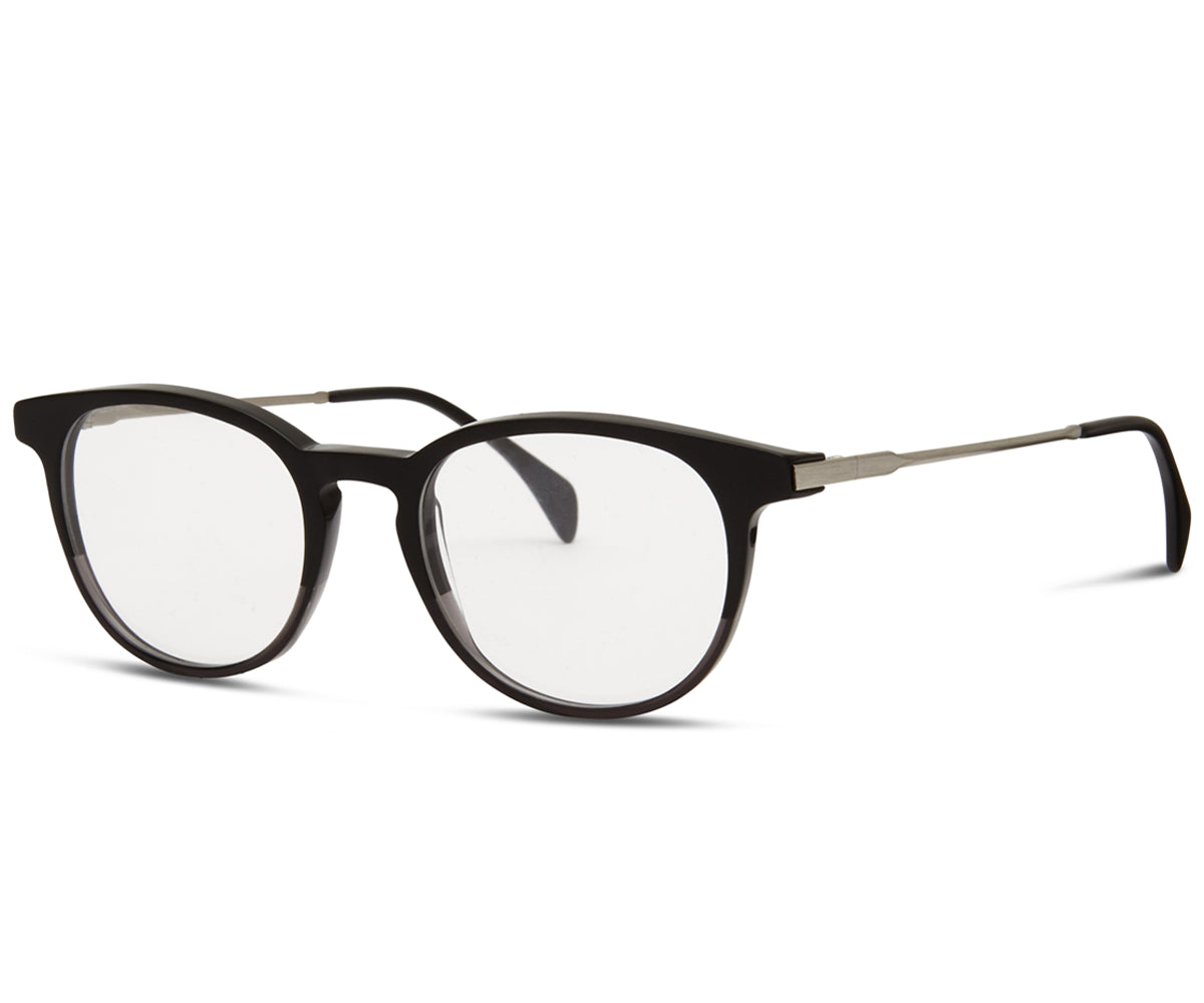 A pair of Avery glasses with a black frame and clear lenses.