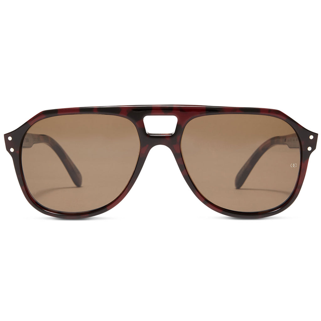 Glyn Sunglasses with Red on Leopard acetate frame